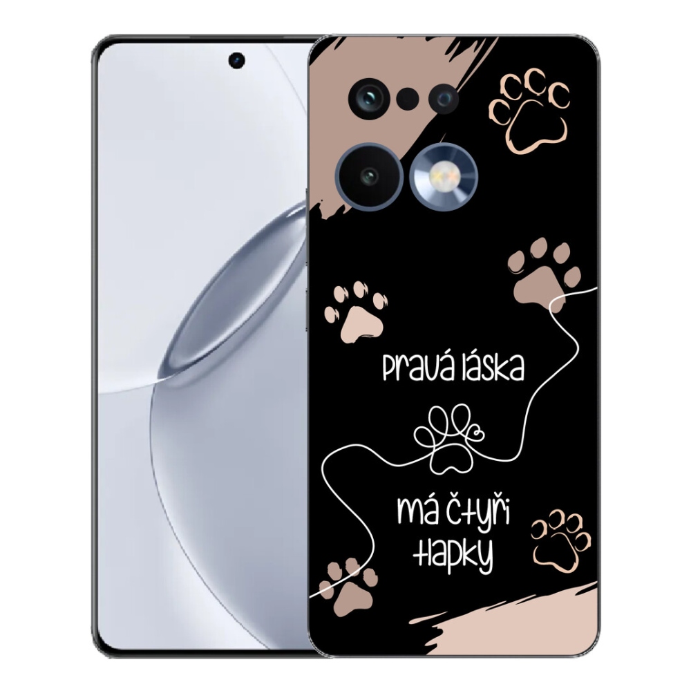Gelový kryt mmCase na Realme 16 Pro+ - psí motiv 1 černé pozadí