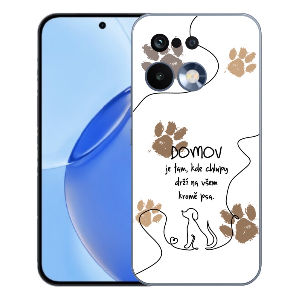 Gelový kryt mmCase na Realme 16 Pro - psí motiv bílé pozadí