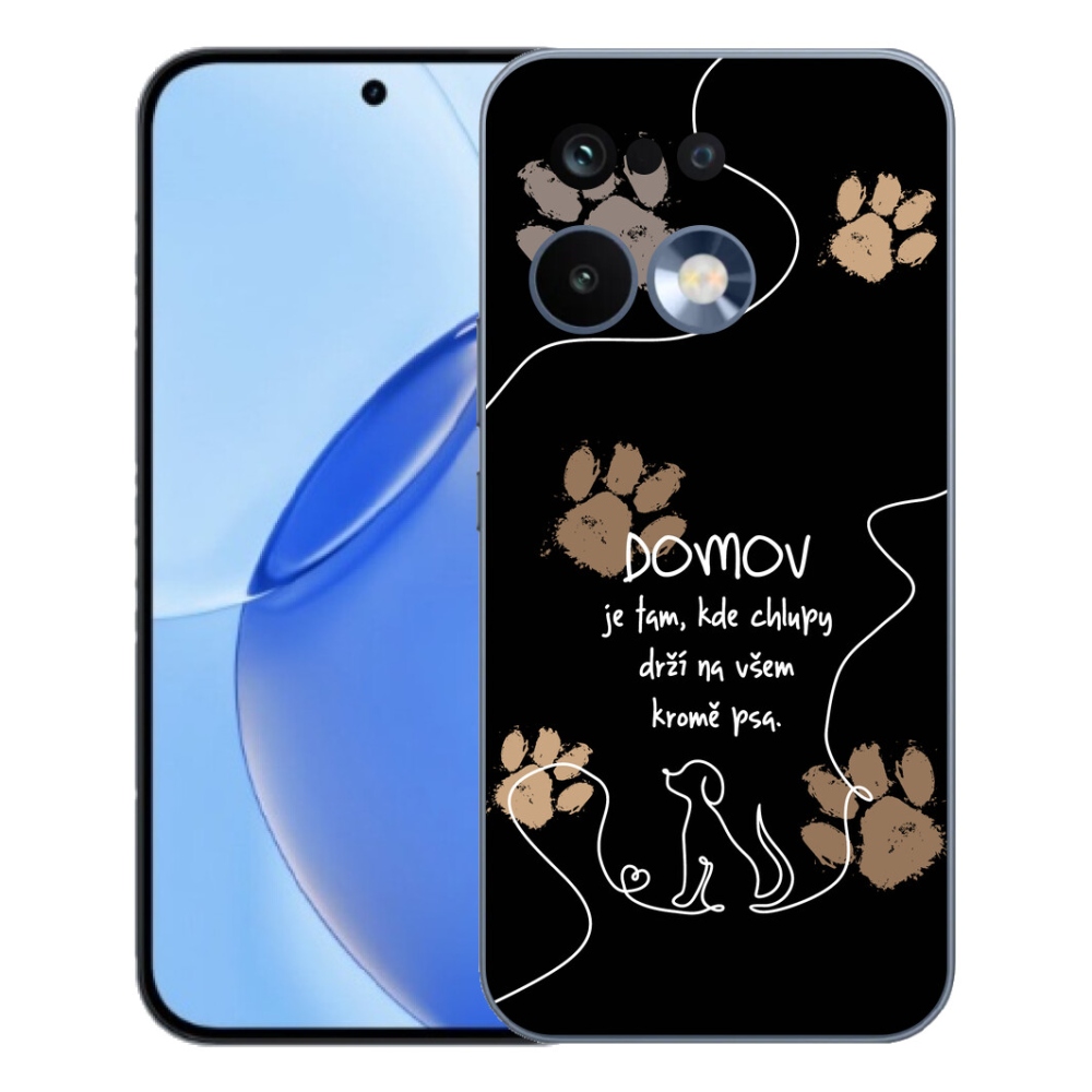 Gelový kryt mmCase na Realme 16 Pro - psí motiv černé pozadí
