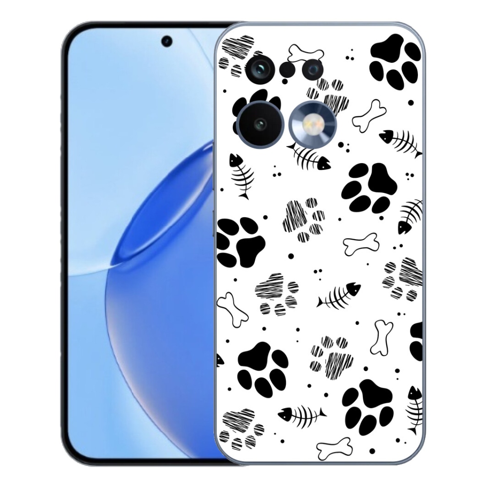 Gelový kryt mmCase na Realme 16 Pro - psí tlapky 1
