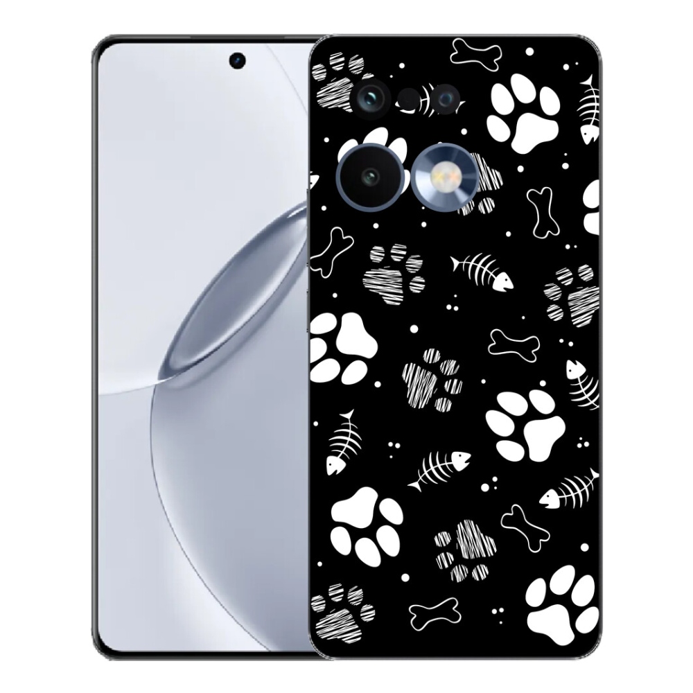 Gelový kryt mmCase na Realme 16 Pro+ - psí tlapky