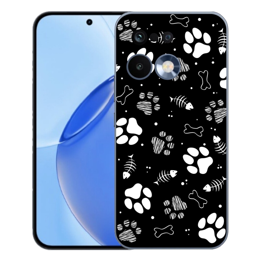 Gelový kryt mmCase na Realme 16 Pro - psí tlapky