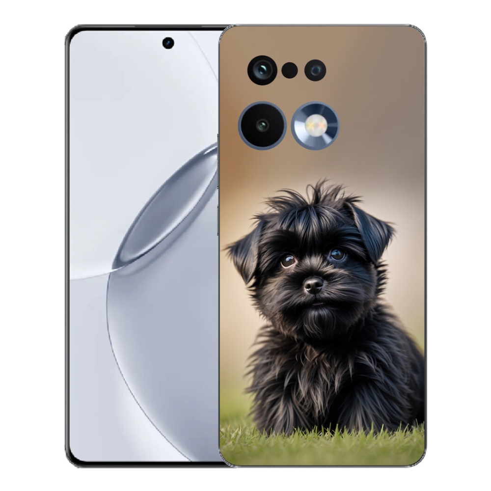 Gelový kryt mmCase na Realme 16 Pro+ - roztomilý černý pejsek