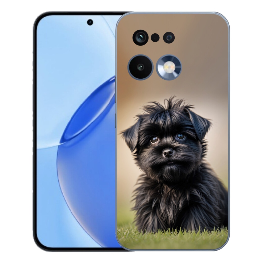 Gelový kryt mmCase na Realme 16 Pro - roztomilý černý pejsek