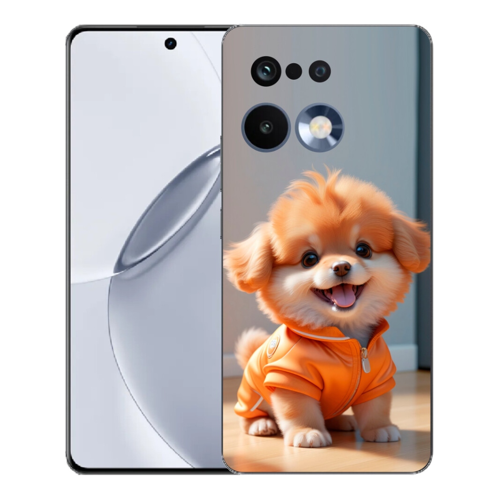 Gelový kryt mmCase na Realme 16 Pro+ - roztomilý pomeranian v mikině