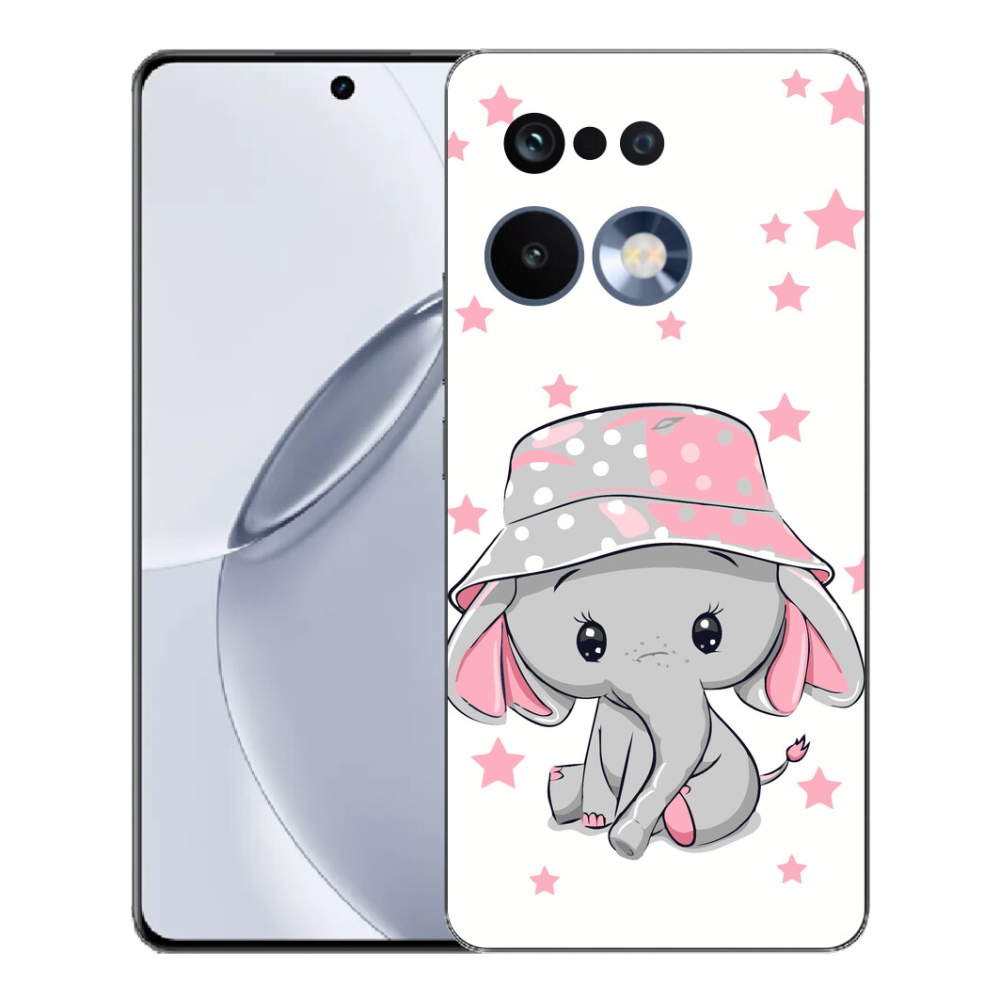 Gelový kryt mmCase na Realme 16 Pro+ - růžový slon