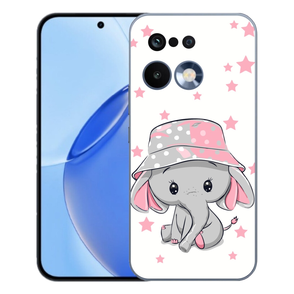 Gelový kryt mmCase na Realme 16 Pro - růžový slon