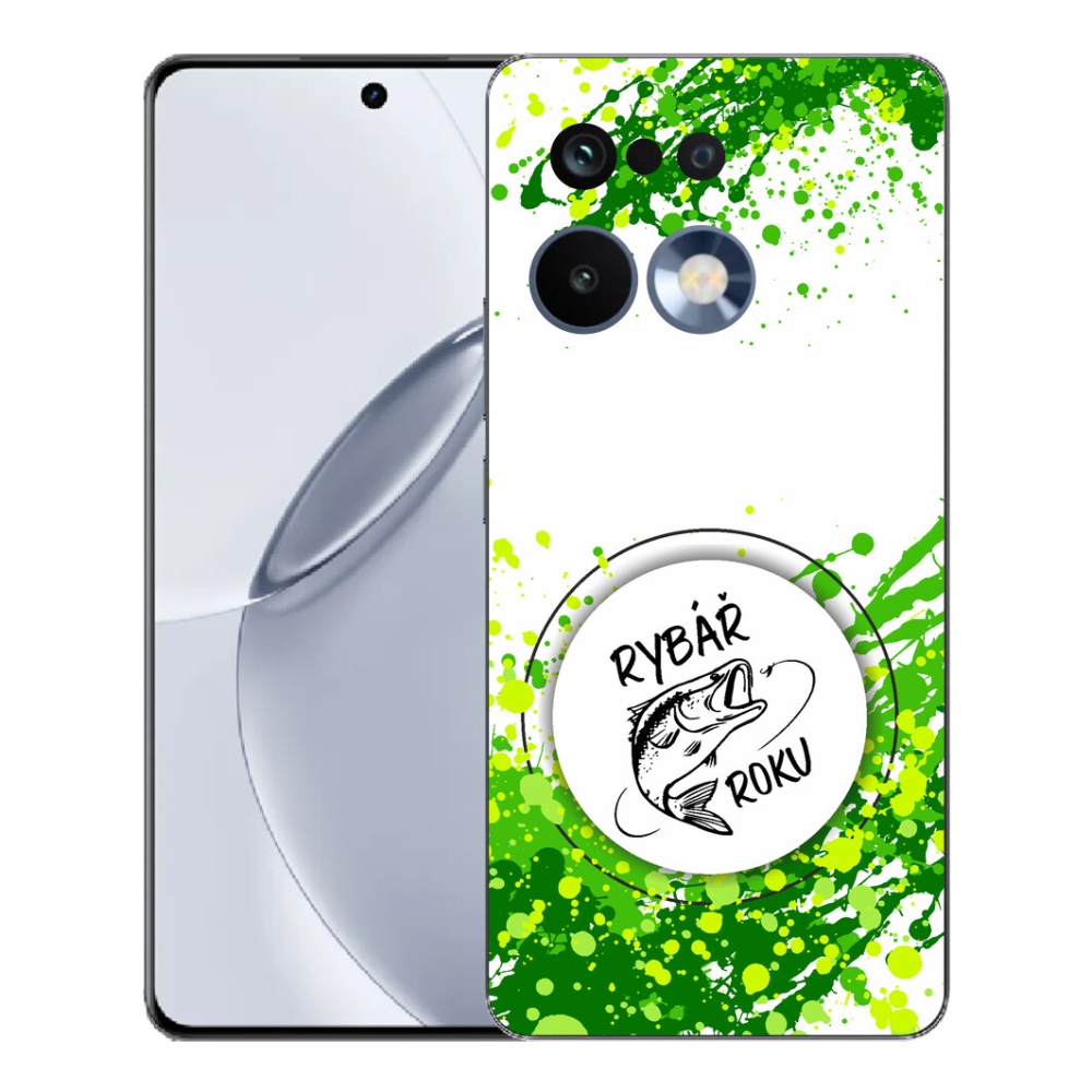 Gelový kryt mmCase na Realme 16 Pro+ - rybář roku bílé pozadí