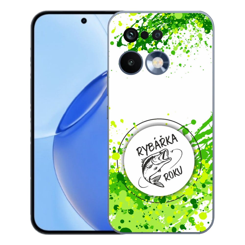 Gelový kryt mmCase na Realme 16 Pro - rybářka roku bílé pozadí