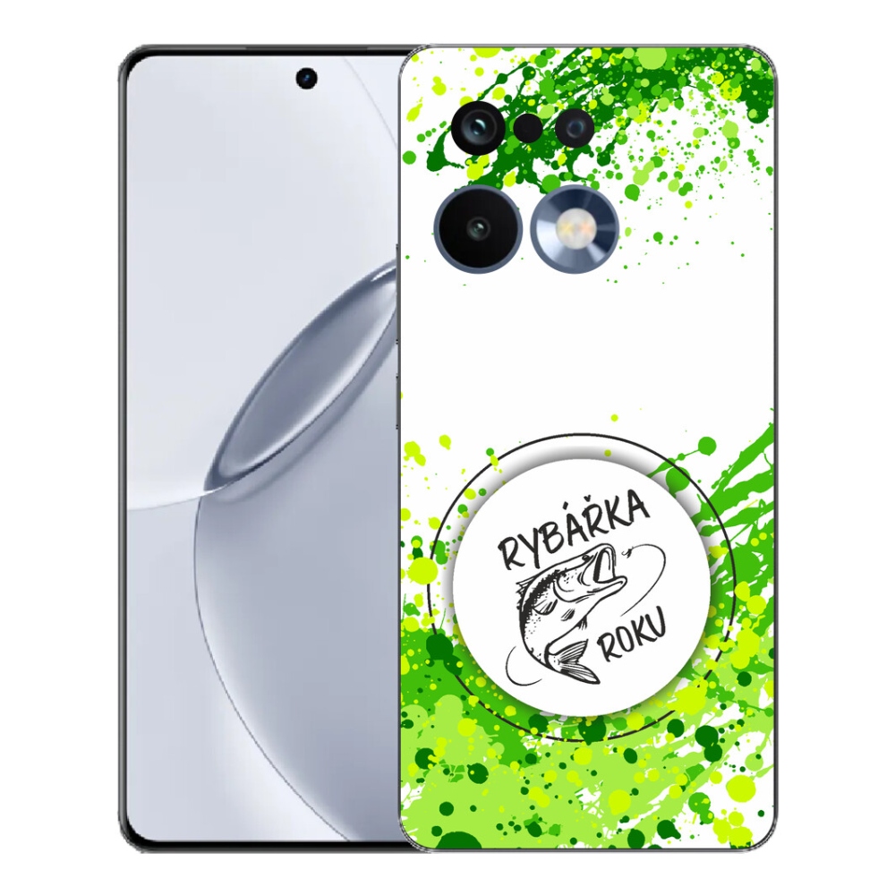 Gelový kryt mmCase na Realme 16 Pro+ - rybářka roku bílé pozadí