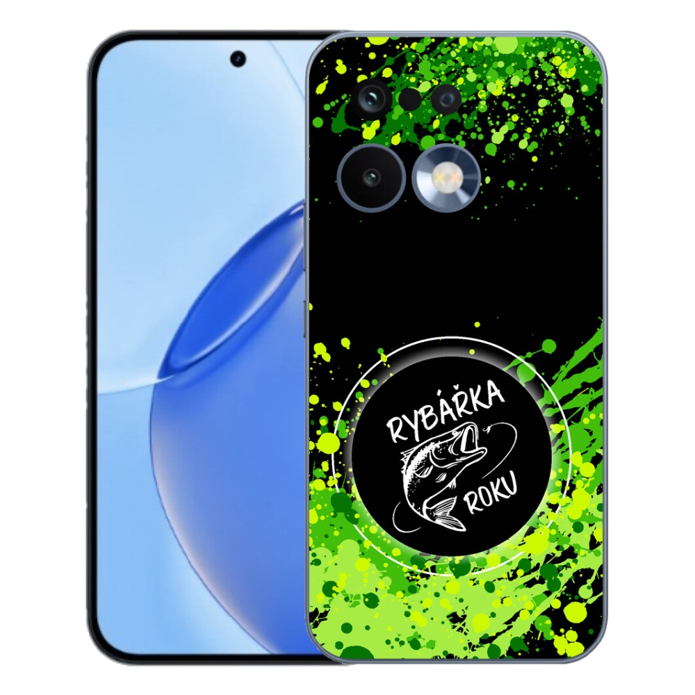 Gelový kryt mmCase na Realme 16 Pro - rybářka roku černé pozadí
