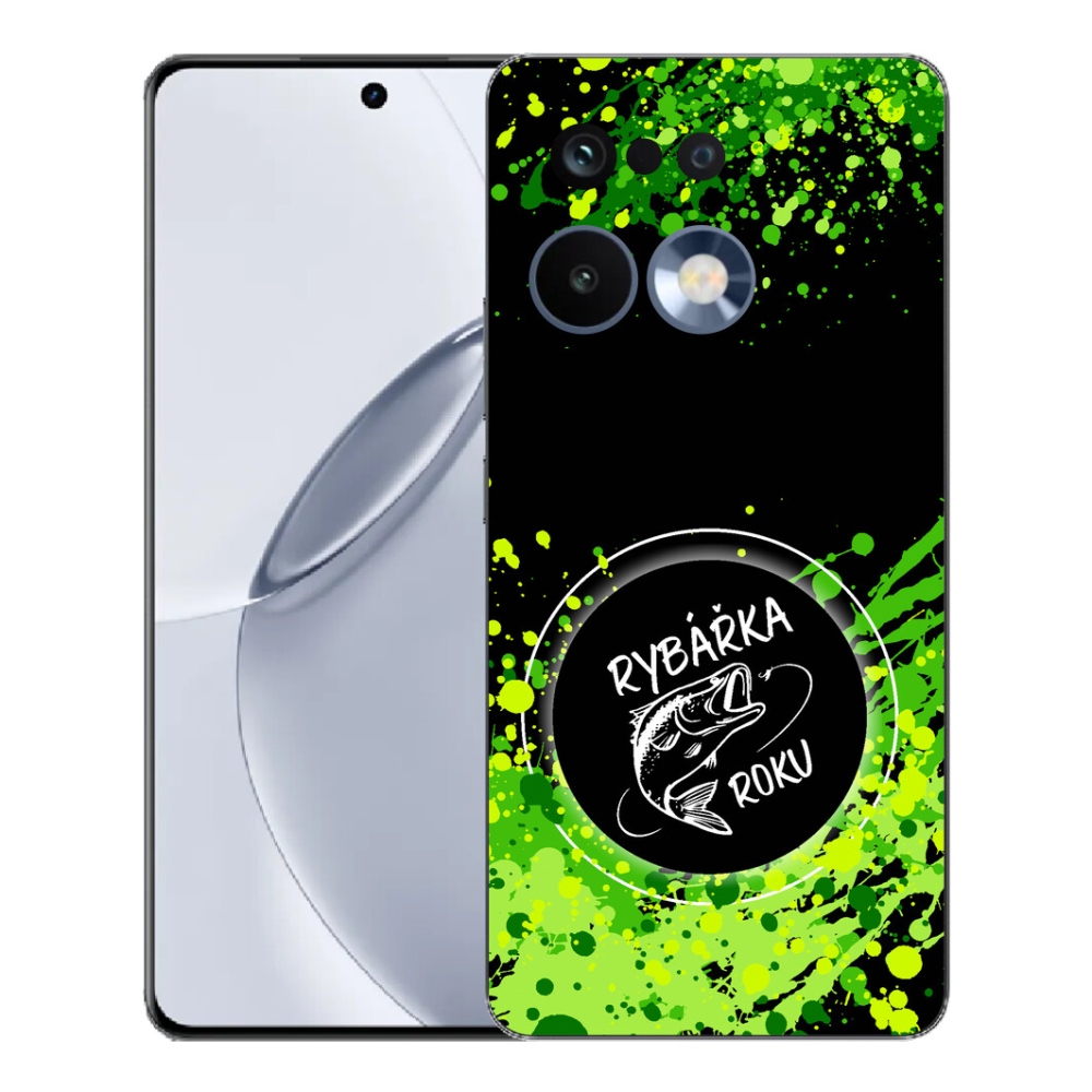 Gelový kryt mmCase na Realme 16 Pro+ - rybářka roku černé pozadí
