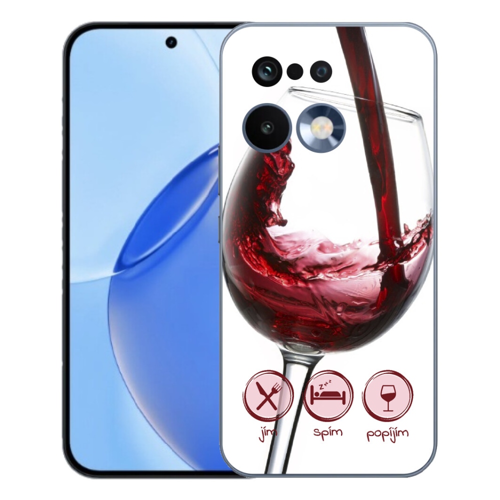 Gelový kryt mmCase na Realme 16 Pro - sklenička vína červené