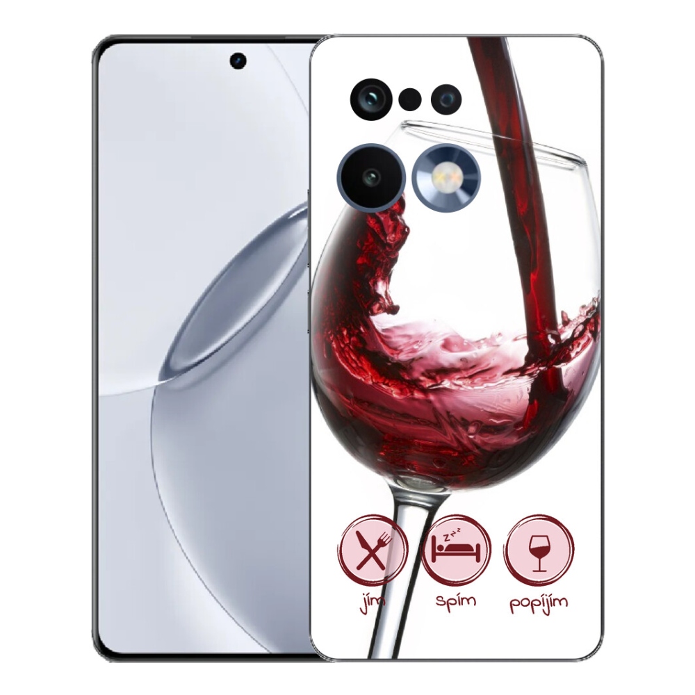Gelový kryt mmCase na Realme 16 Pro+ - sklenička vína červené