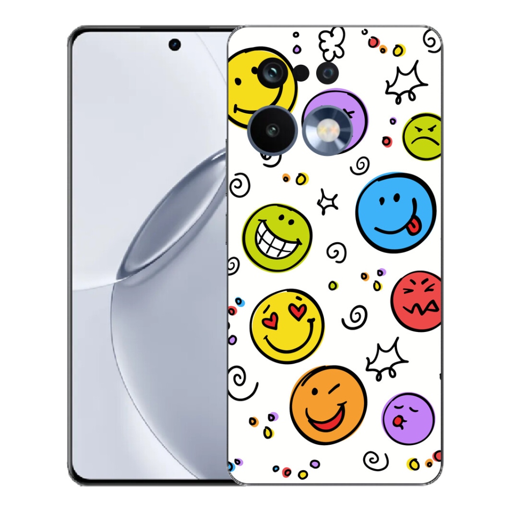 Gelový kryt mmCase na Realme 16 Pro+ - smajlíci
