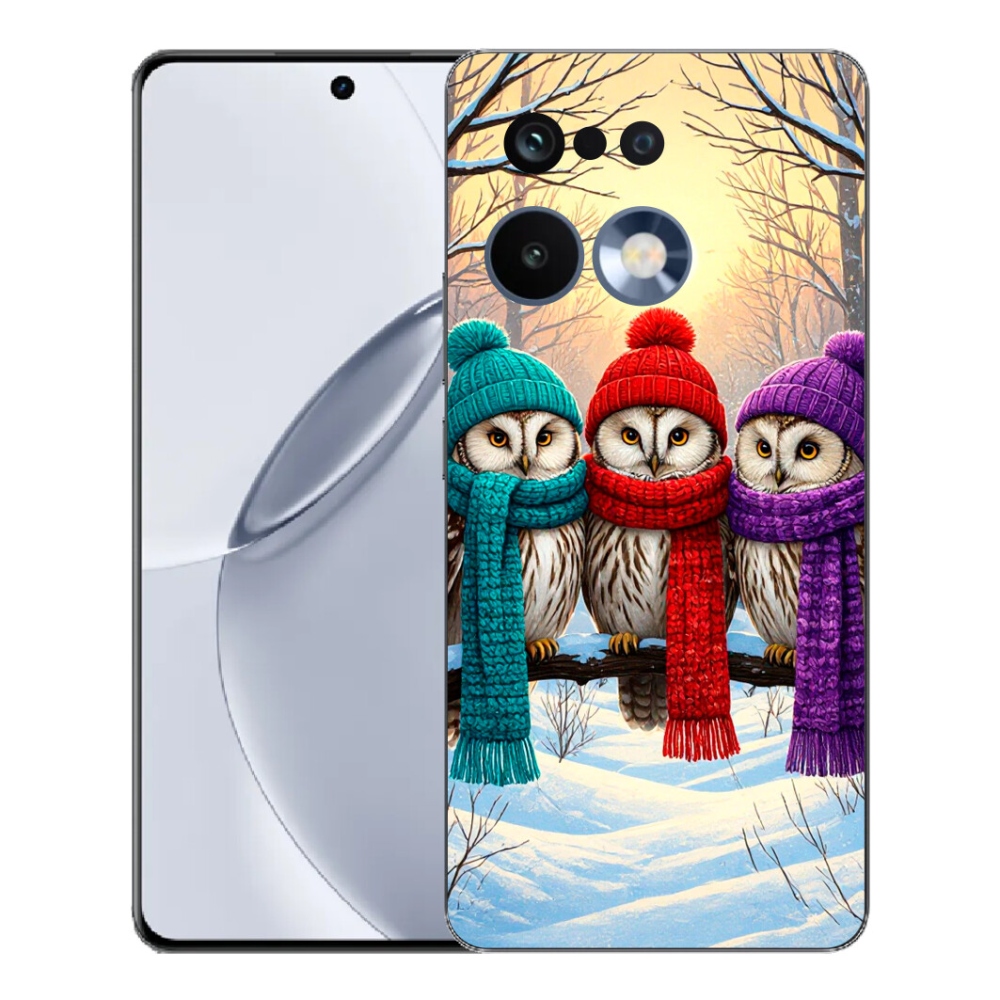 Gelový kryt mmCase na Realme 16 Pro+ - soví přátelé