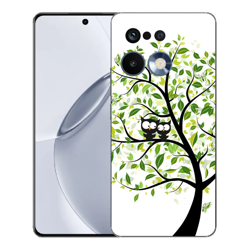 Gelový kryt mmCase na Realme 16 Pro+ - sovičky na stromě