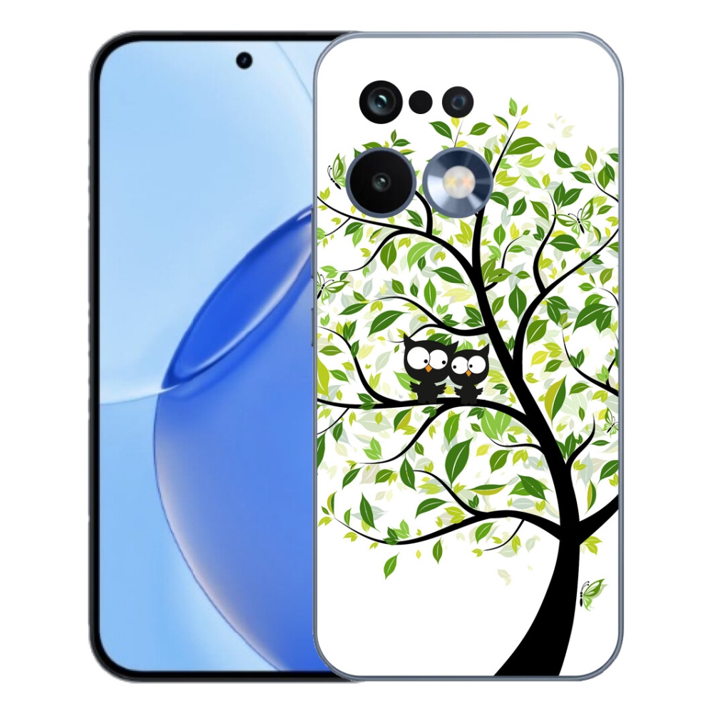 Gelový kryt mmCase na Realme 16 Pro - sovičky na stromě