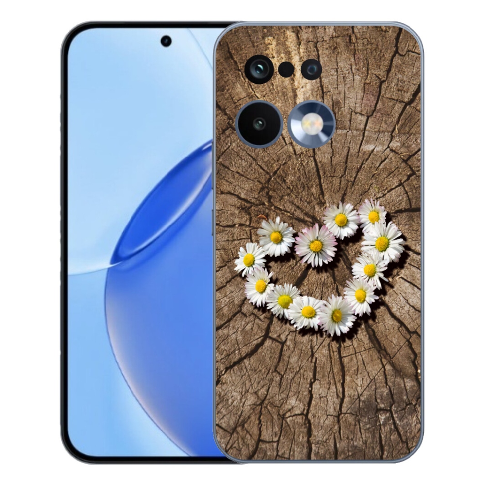 Gelový kryt mmCase na Realme 16 Pro - srdce z kopretin