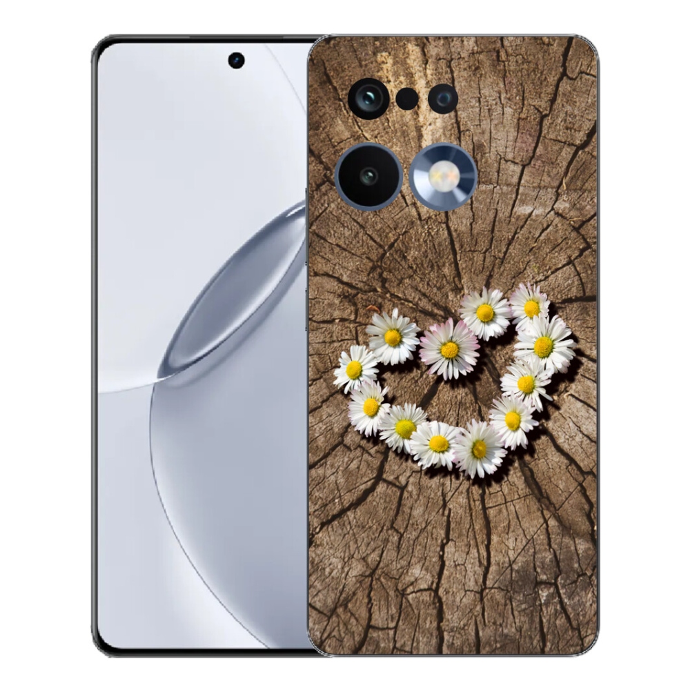 Gelový kryt mmCase na Realme 16 Pro+ - srdce z kopretin