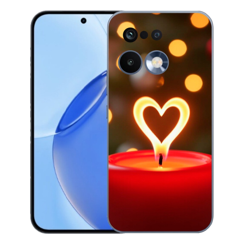 Gelový kryt mmCase na Realme 16 Pro - srdce z plamene