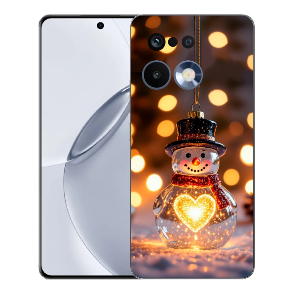 Gelový kryt mmCase na Realme 16 Pro+ - svítící vánoční sněhulák