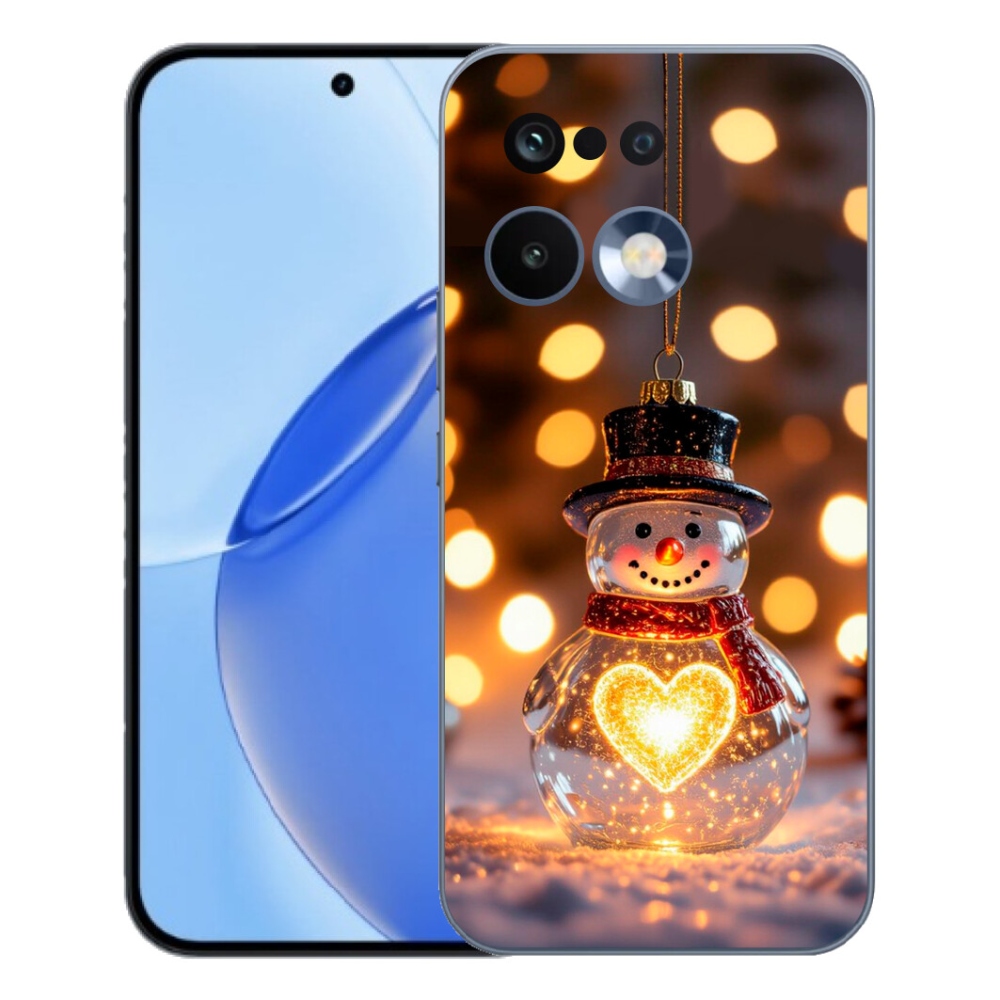 Gelový kryt mmCase na Realme 16 Pro - svítící vánoční sněhulák
