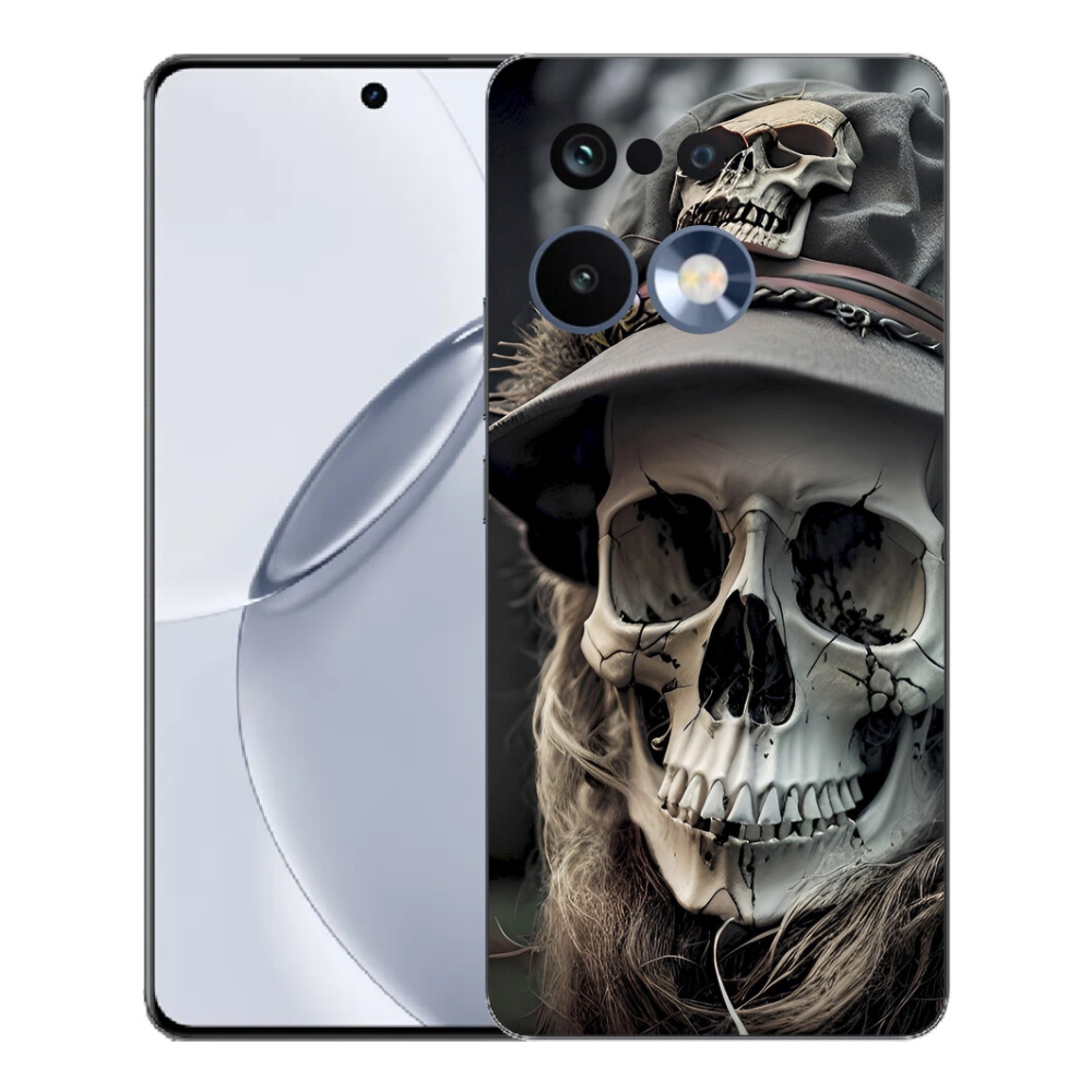 Gelový kryt mmCase na Realme 16 Pro+ - temná lebka
