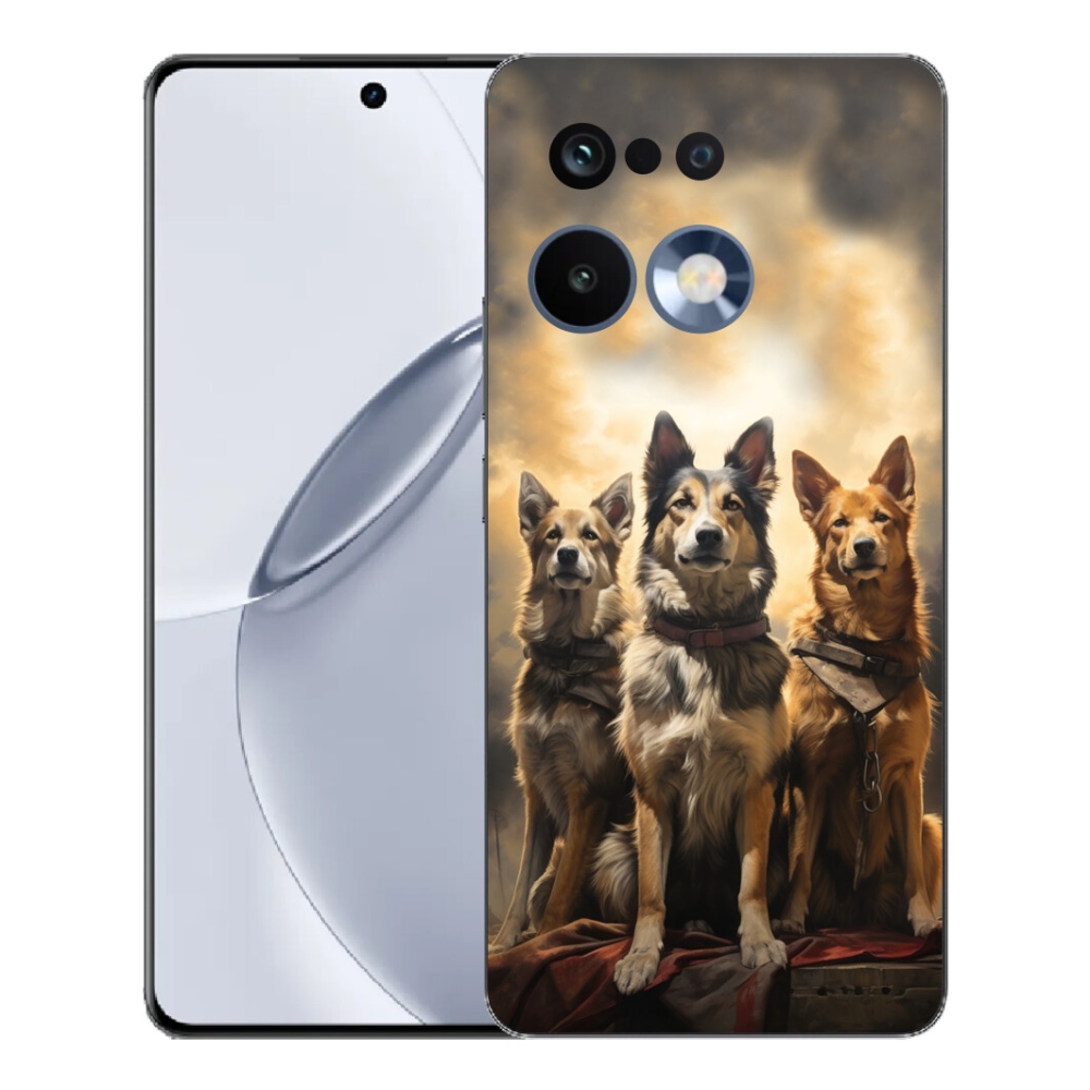 Gelový kryt mmCase na Realme 16 Pro+ - tři psi