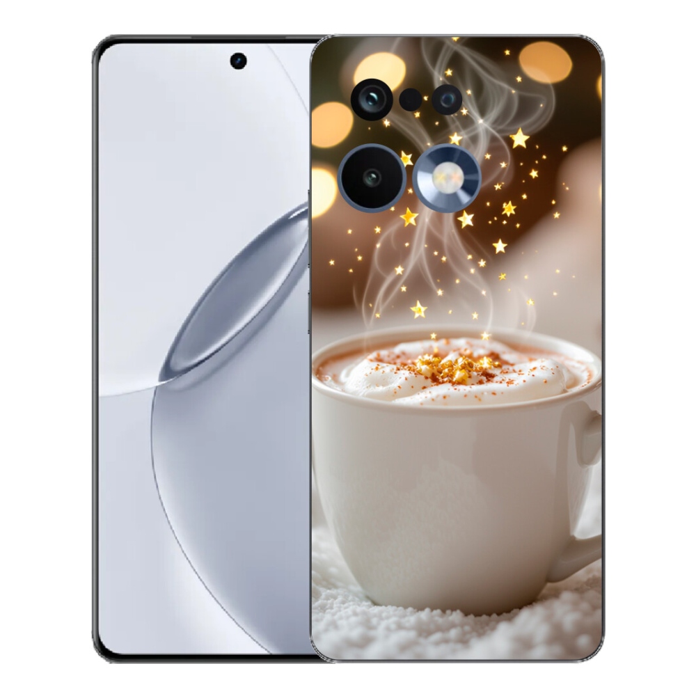 Gelový kryt mmCase na Realme 16 Pro+ - vánoční horký nápoj