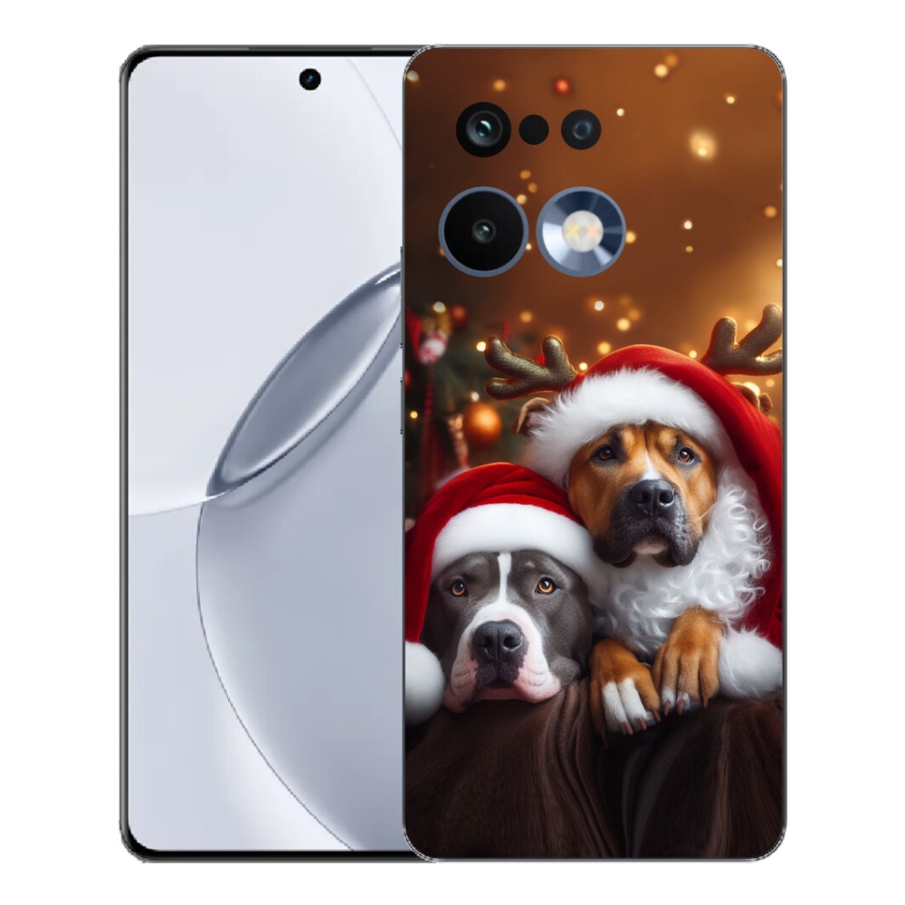 Gelový kryt mmCase na Realme 16 Pro+ - vánoční psi