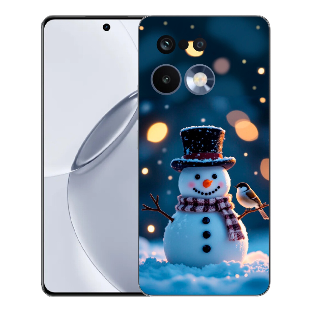 Gelový kryt mmCase na Realme 16 Pro+ - vánoční sněhulák