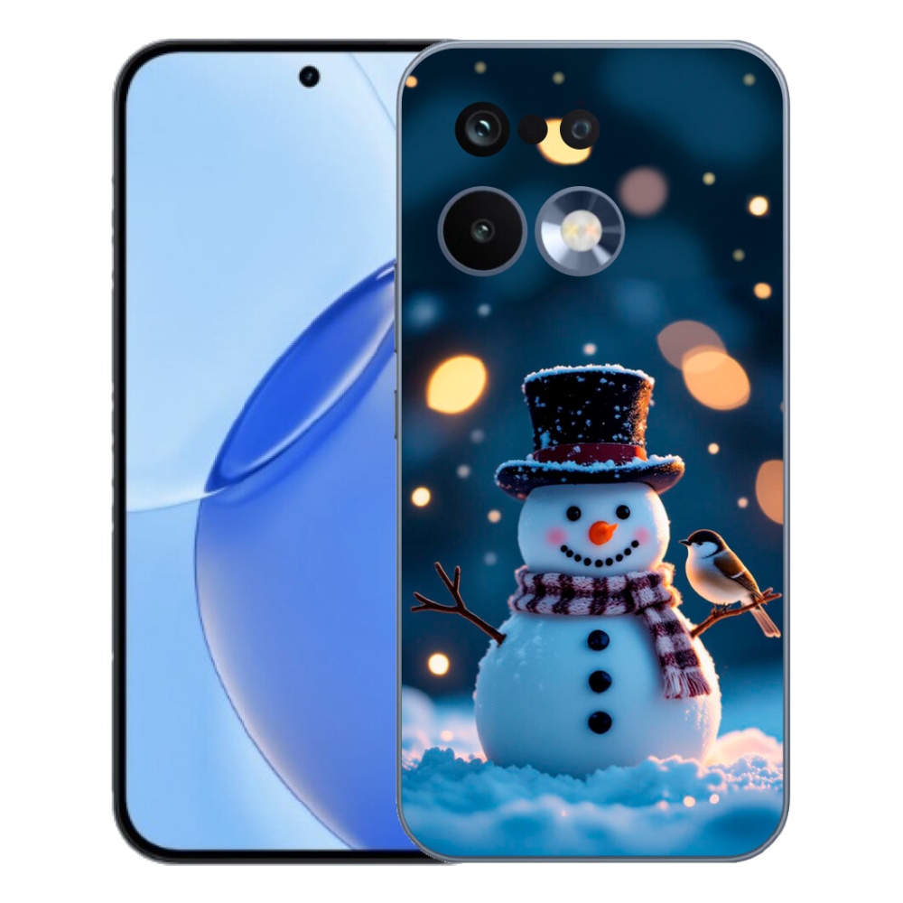Gelový kryt mmCase na Realme 16 Pro - vánoční sněhulák
