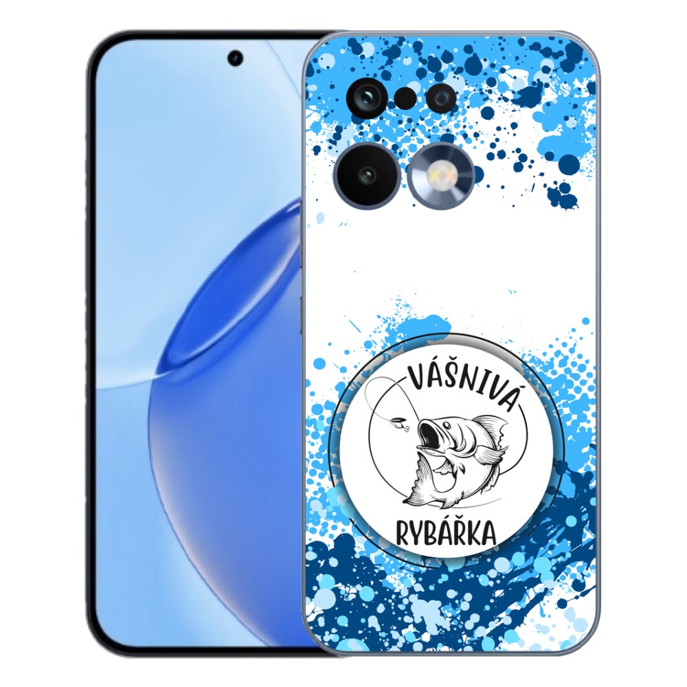 Gelový kryt mmCase na Realme 16 Pro - vášnivá rybářka bílé pozadí