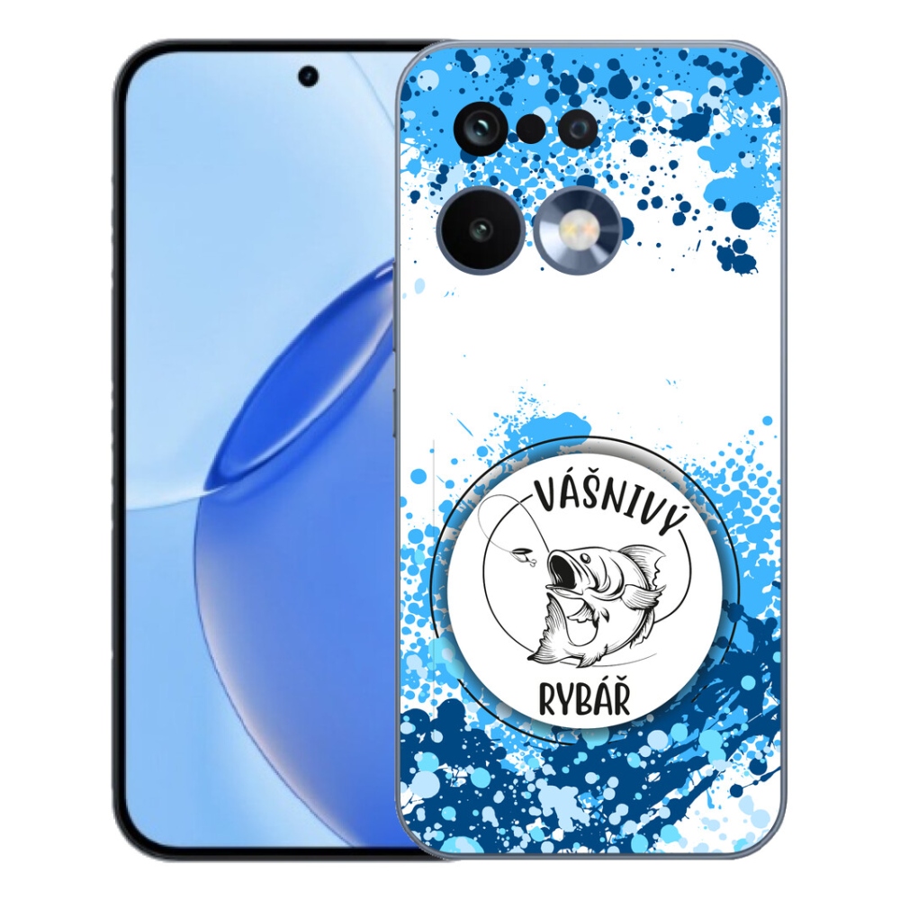 Gelový kryt mmCase na Realme 16 Pro - vášnivý rybář bílé pozadí