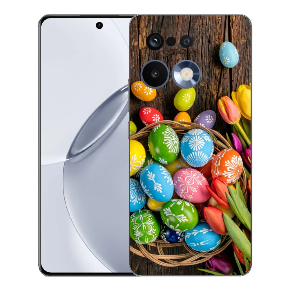 Gelový kryt mmCase na Realme 16 Pro+ - velikonoční vajíčka
