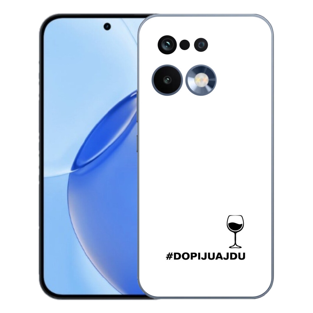Gelový kryt mmCase na Realme 16 Pro - vinný motiv bílé pozadí