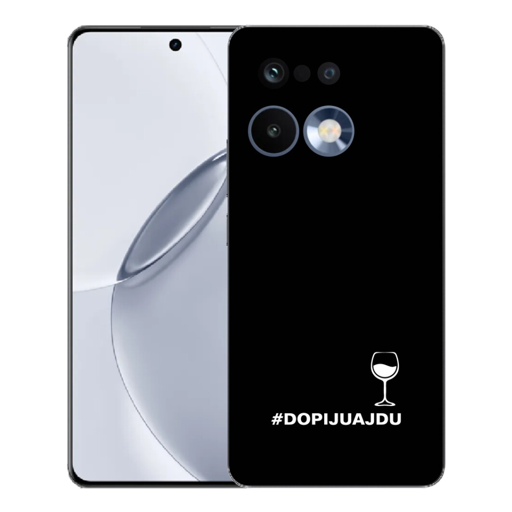 Gelový kryt mmCase na Realme 16 Pro+ - vinný motiv černé pozadí
