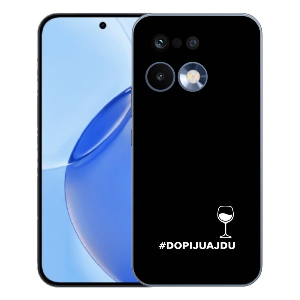 Gelový kryt mmCase na Realme 16 Pro - vinný motiv černé pozadí