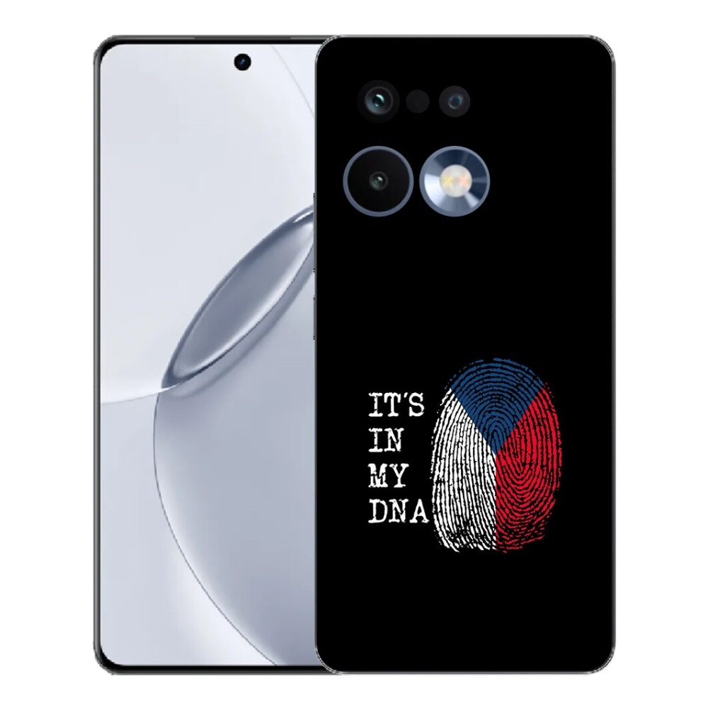 Gelový kryt mmCase na Realme 16 Pro+ - vlajka otisk prstu černé pozadí