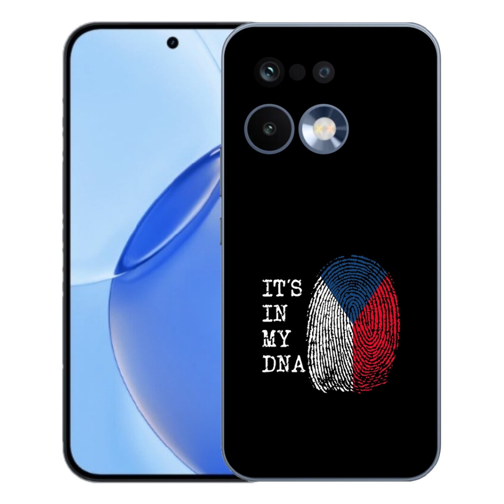 Gelový kryt mmCase na Realme 16 Pro - vlajka otisk prstu černé pozadí