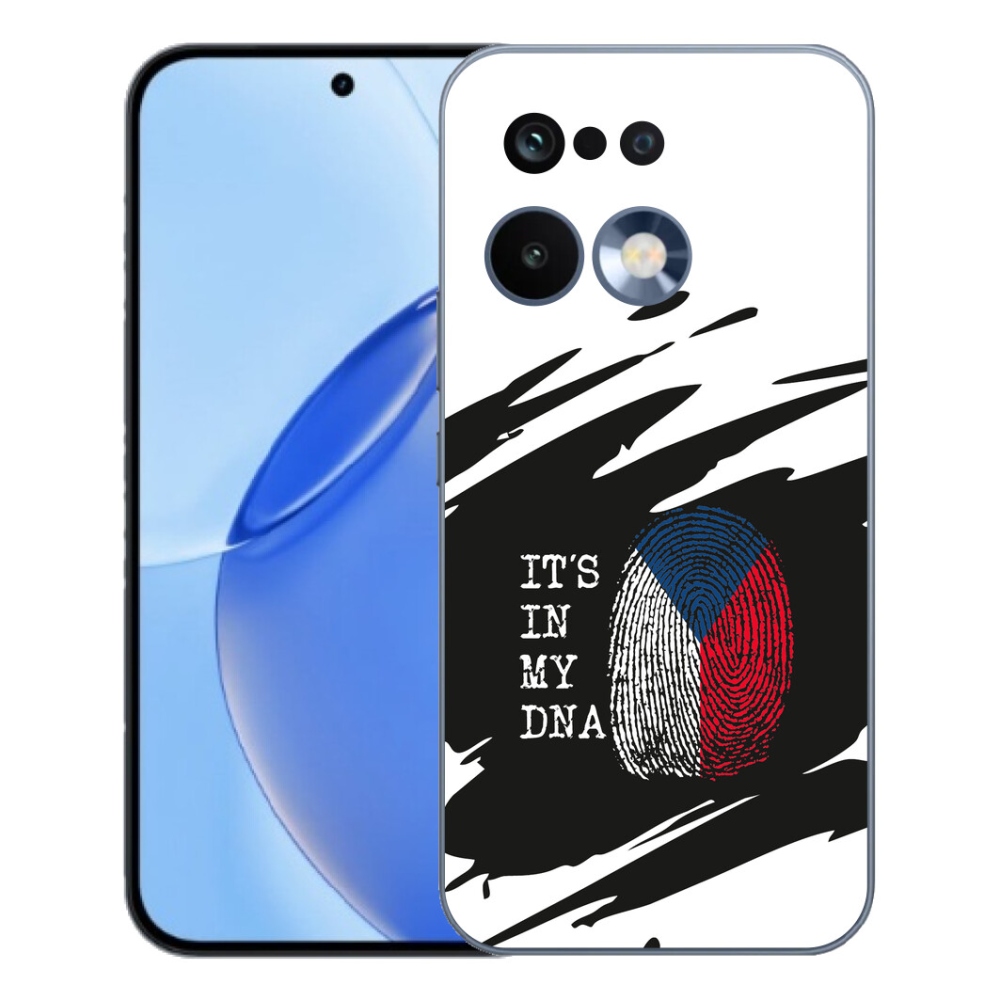 Gelový kryt mmCase na Realme 16 Pro - vlajka otisk prstu černobílé pozadí