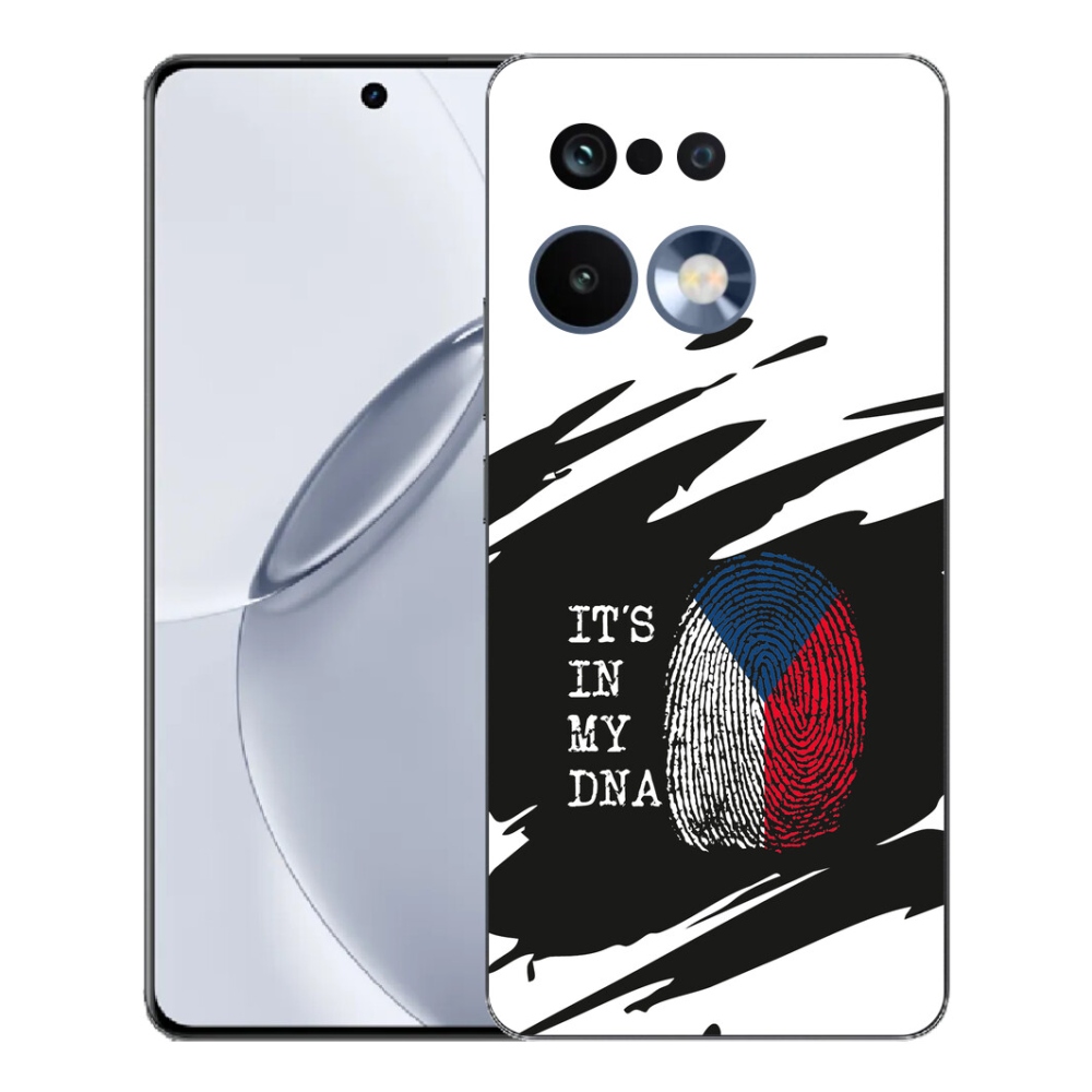 Gelový kryt mmCase na Realme 16 Pro+ - vlajka otisk prstu černobílé pozadí