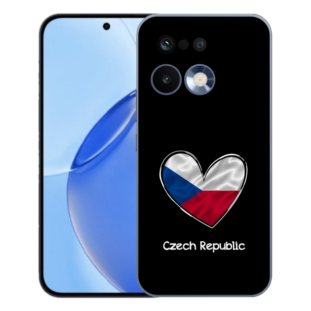 Gelový kryt mmCase na Realme 16 Pro - vlajka srdce černé pozadí