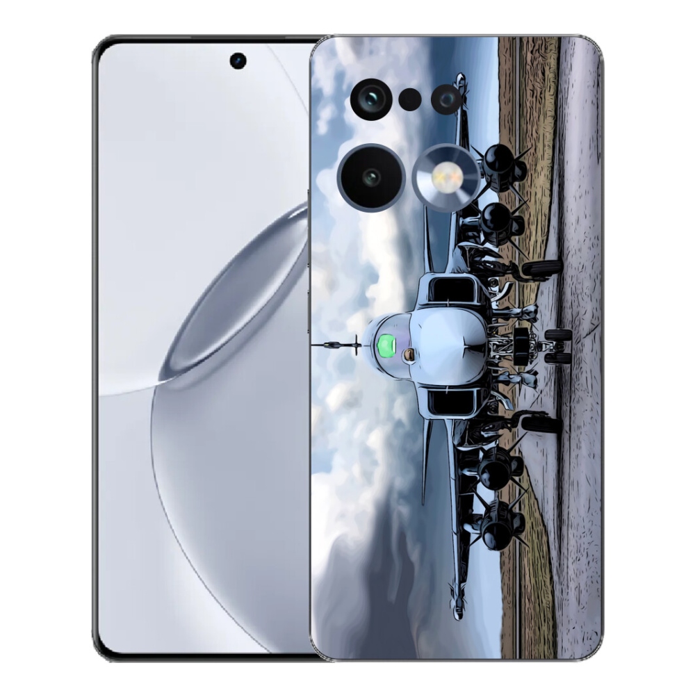 Gelový kryt mmCase na Realme 16 Pro+ - vojenské letadlo