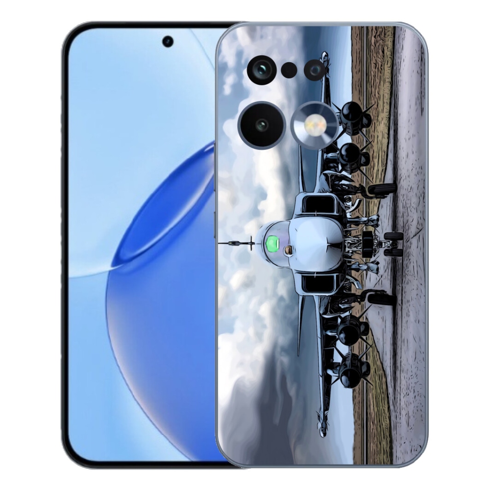 Gelový kryt mmCase na Realme 16 Pro - vojenské letadlo