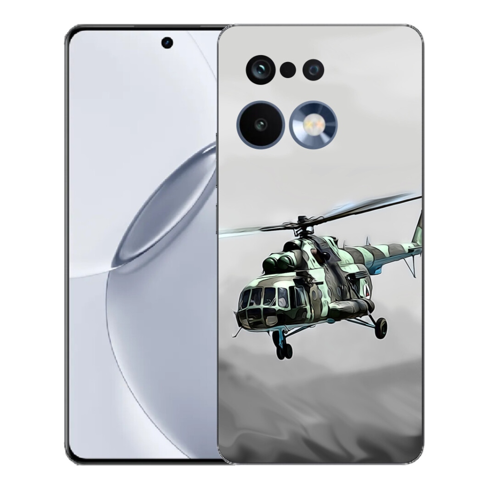 Gelový kryt mmCase na Realme 16 Pro+ - vojenský vrtulník