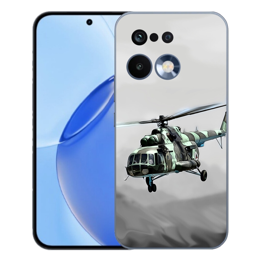 Gelový kryt mmCase na Realme 16 Pro - vojenský vrtulník