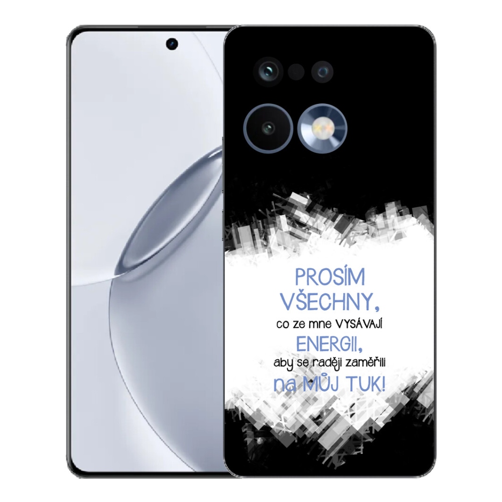 Gelový kryt mmCase na Realme 16 Pro+ - vtipný text 1 modrý