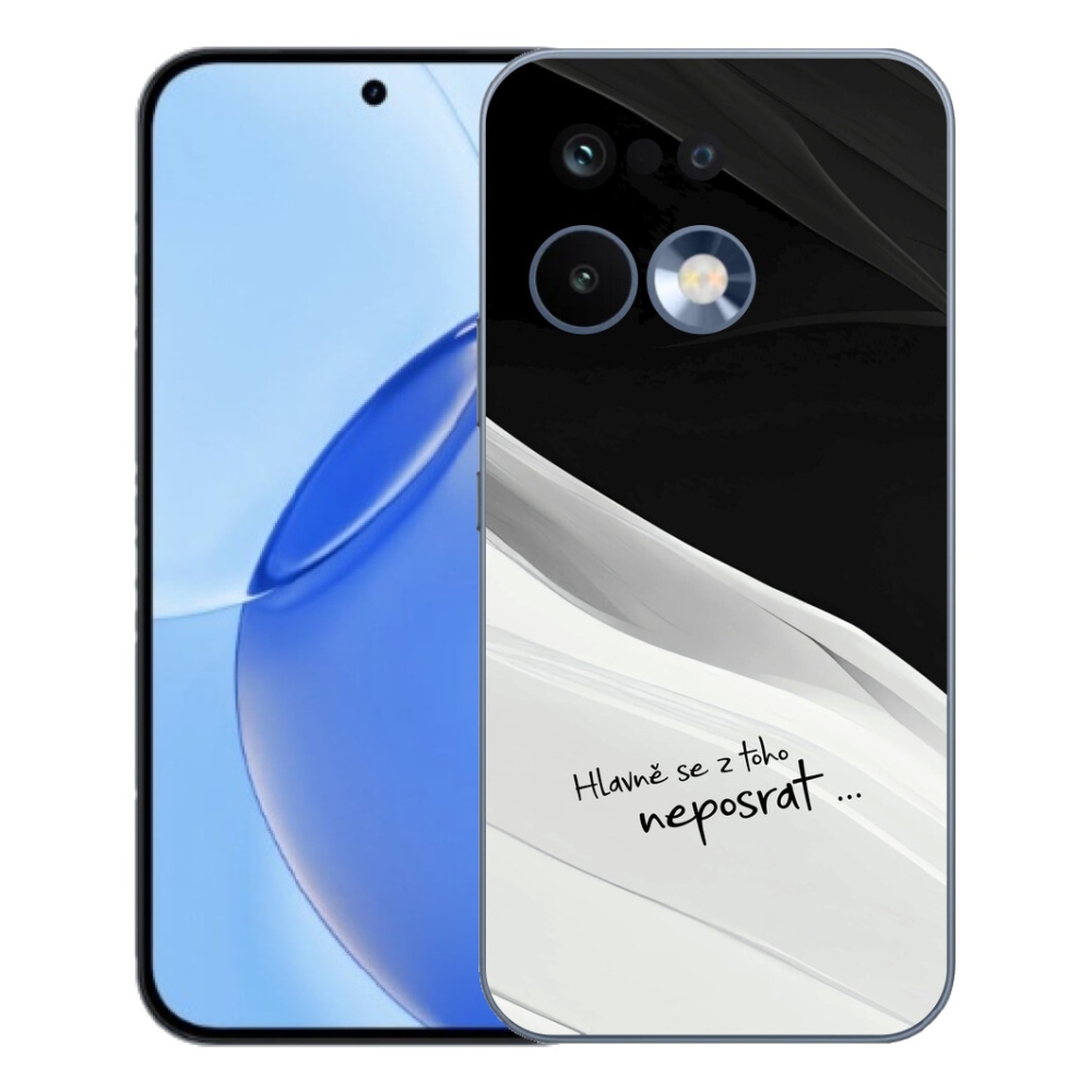 Gelový kryt mmCase na Realme 16 Pro - vtipný text 13 bíločerné pozadí